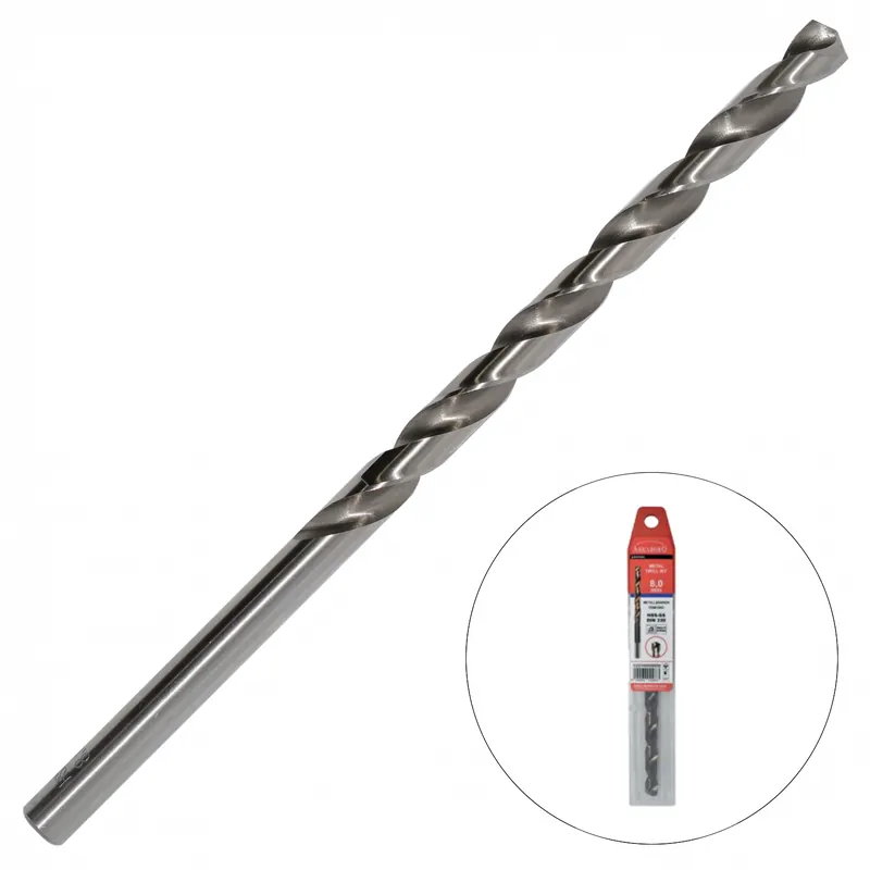 Olcsóbb - Abraboro 8.5 x 165 / 109 mm HSS-GS hosszú hengeres szárú fémcsigafúró, EV-Pack