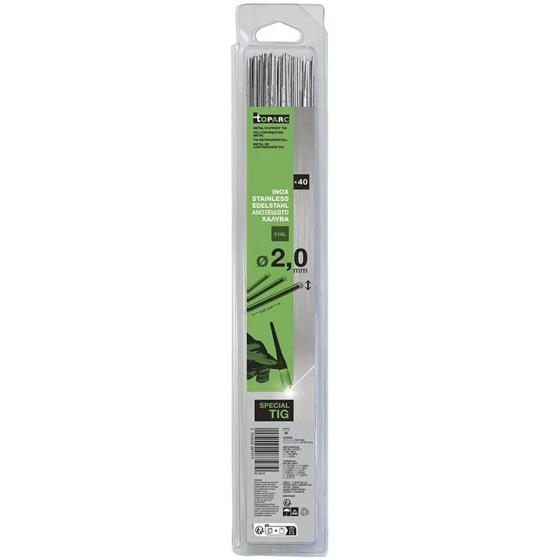 GYS 316L AWI pálca, 330 mm, 2.0 mm, 40 szál/csomag (0.33 kg) | Rendeld meg most
