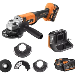 AEG BEWS 18-125X2-402B akkus sarokcsiszoló (2 x 4.0 Ah Li-ion akkuval) - Bestseller