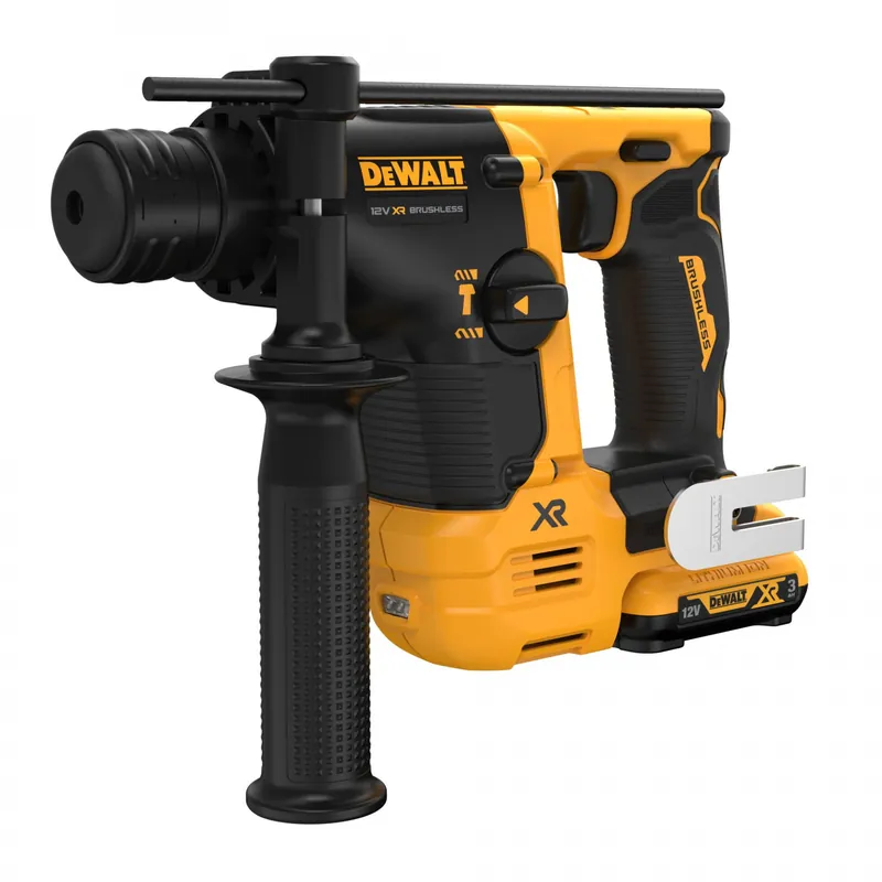 Akciós ár - Dewalt DCH072L2 szénkefe nélküli akkumulátoros SDS-plus Compact fúrókalapács (2 x 3.0 Ah Li-ion akkuval, TSTAK kofferben)