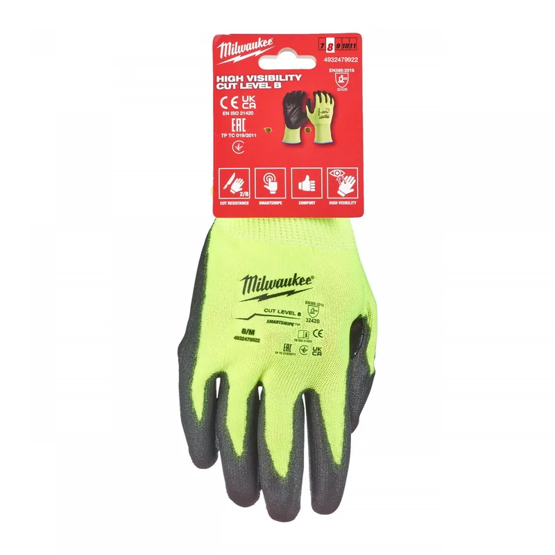 Ajánlat - Milwaukee HI-VIS láthatósági vágásbiztos védőkesztyű, 2/B vágási szint