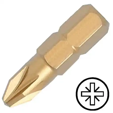 Akció | KENNEDY No.2 Pozidriv titán csavarhúzó bit 1/4" hatszög illesztéssel, 25 mm