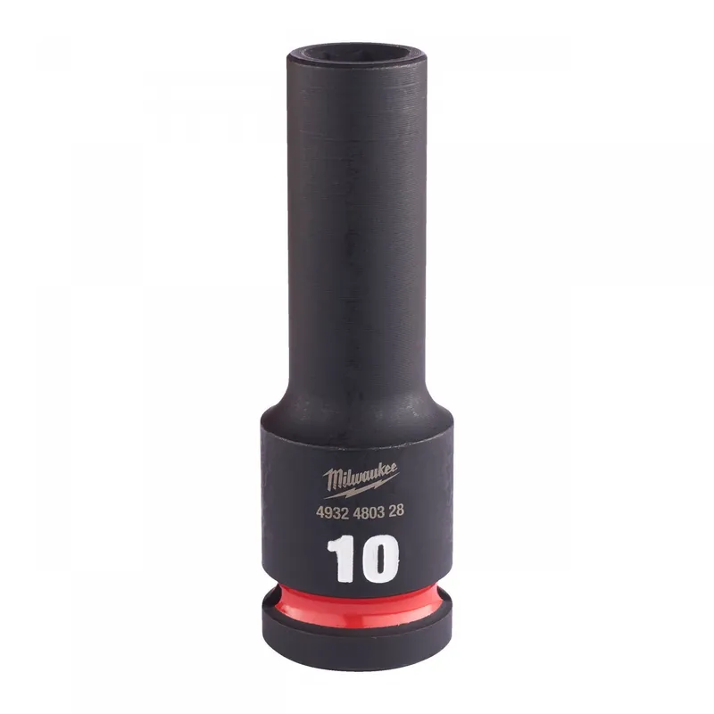 Milwaukee Shockwave Impact Duty™ 1/2"-os gépi dugókulcs fej, hosszú, 6-lapú, 10 mm - Újdonság