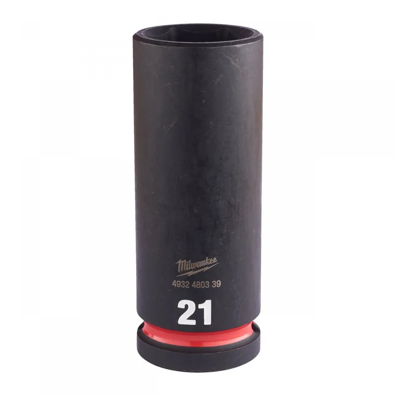 Milwaukee Shockwave Impact Duty™ 1/2"-os gépi dugókulcs fej, hosszú, 6-lapú, 21 mm | Gyors kiszállítás