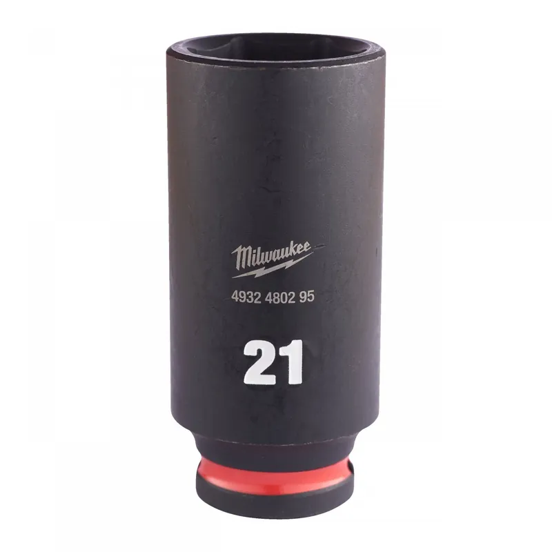 Olcsó | Milwaukee Shockwave Impact Duty™ 3/8"-os gépi dugókulcs fej, hosszú, 6-lapú, 21 mm