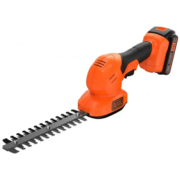 BLACK+DECKER - 18V AKU fű- és bokornyíró olló, 1x akkumulátor 2,0 Ah Li-Ion, töltő BCSS18D1-QW | Csak ma
